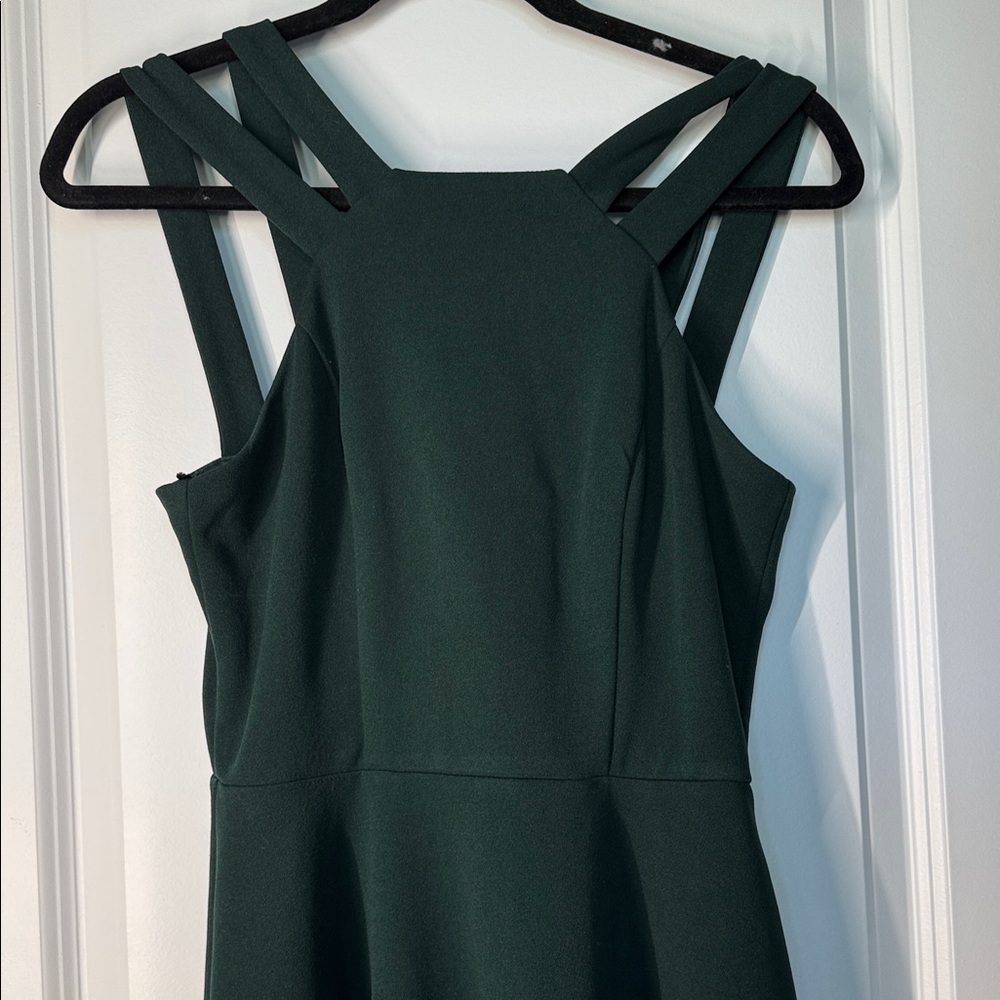 B Darlin Dark Green Strappy Dress